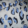 Kleiderstoff Polyester-Satin grafisch blau