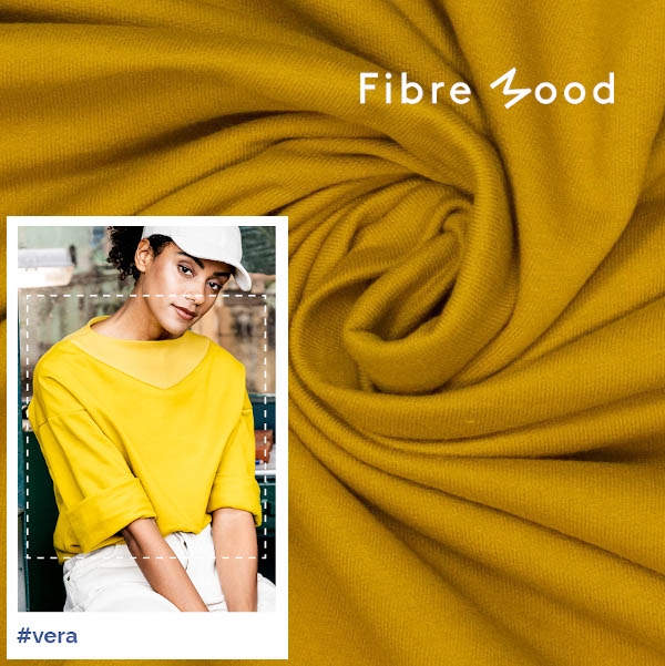 Fibre Mood 14, #Vera, Sweat-Shirt-Stoff, goldgelb