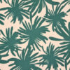 Originalstoff Burda Style 6/2023, Baumwollstretch-Stoff, hellrosa mit grünem Palmenprint