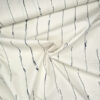 Originalstoff Burda Style 6/2023, Baumwollstoff, cremeweiß mit gemalten marineblauen Linien