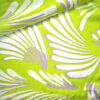 Viskosestoff, Satin, grafischers Muster, grün-weiß-lila