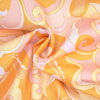 Burda-Originalstoff, Baumwollstoff, POP-ART-Print, rosa-orange-gelb-weiß