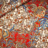 Stoffe Meterware, Polyester-Twill, Paisley-Muster rot