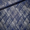 Stoffe Meterware, Jacquardstoff geometrisches Muster, marineblau-silber