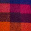 Hilco Originalstoff, Flauschiger Woll-Strickstoff, Großes Karo blau-rot-orange-lila