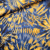 Originalstoff hilco, Scuba-Jersey mit Batikprint blau-ocker