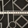 Stoffe Meterware, Viskosejersey, geometrischer Print, schwarz-cremeweiss