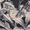 Bekleidungsstoff Meterware, Viskosesatin Blumenprint schwarz-cremeweiß