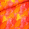 Originalstoff Burda Style, Viskosekrepp, Wasserfarben rot-pink-orange