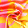 Originalstoff Burda Style, Polyester-Kreppstoff, großes Paisley, braun-pink