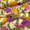 Burda Style Originalstoff, Polyester-Kreppstoff, Blumenprint lila-gelb