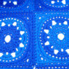 Burda Originalstoff, Häckelspitze, Patchwork crochet, blau