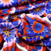 Burda Originalstoff, Viskosestoff mit Mandala-Print, Blau-Rot-Bunt