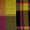 Mantelstoff Baumwollmischung Karo pink-gelb-schwarz