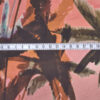 Originalstoff Burda Style 2/2023, Viskosesatin mit großflächigem Palmenprint vor lilafarbenem Sonnenuntergang