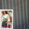 Originalstoff Burda Style 5/2022, Modell 114A Shorts, Viskose-Leinen-Mischung grün Streifen