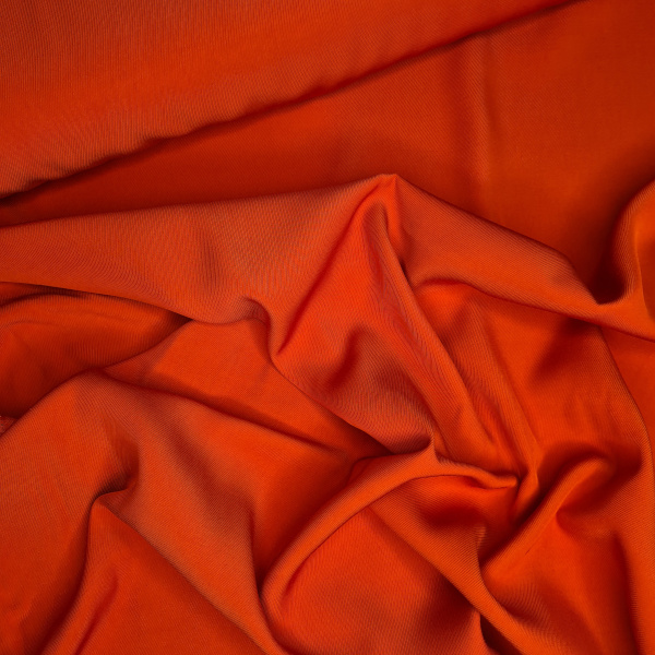 Originalstoff Burda Style 10/22, Modell 121 B Kleid, Viskosetwill orangerot